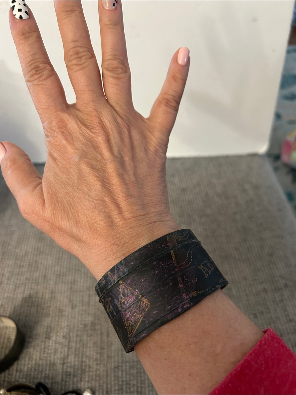 ❌last chance!❌  vintage ‘93 License plate Cuff Bracelet with numbers & letters - Picture 5 of 10